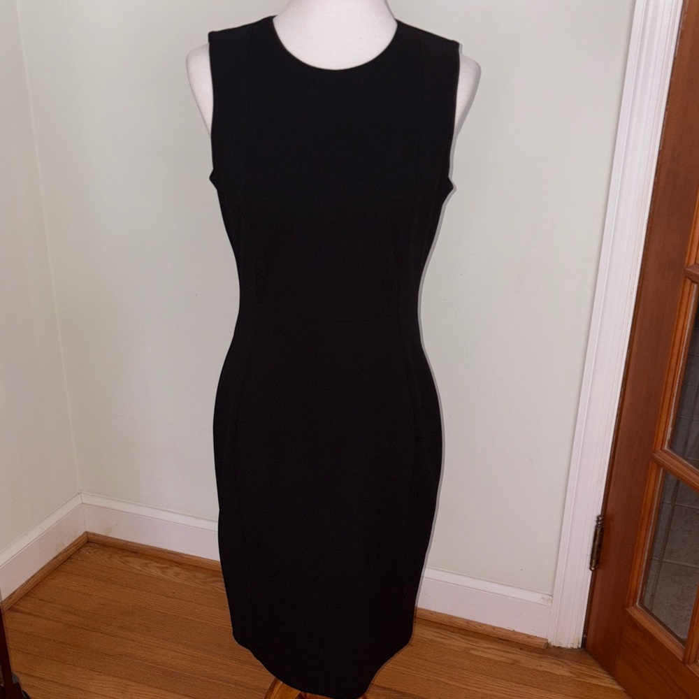Calvin Klein Black Midi Sleeveless Dress